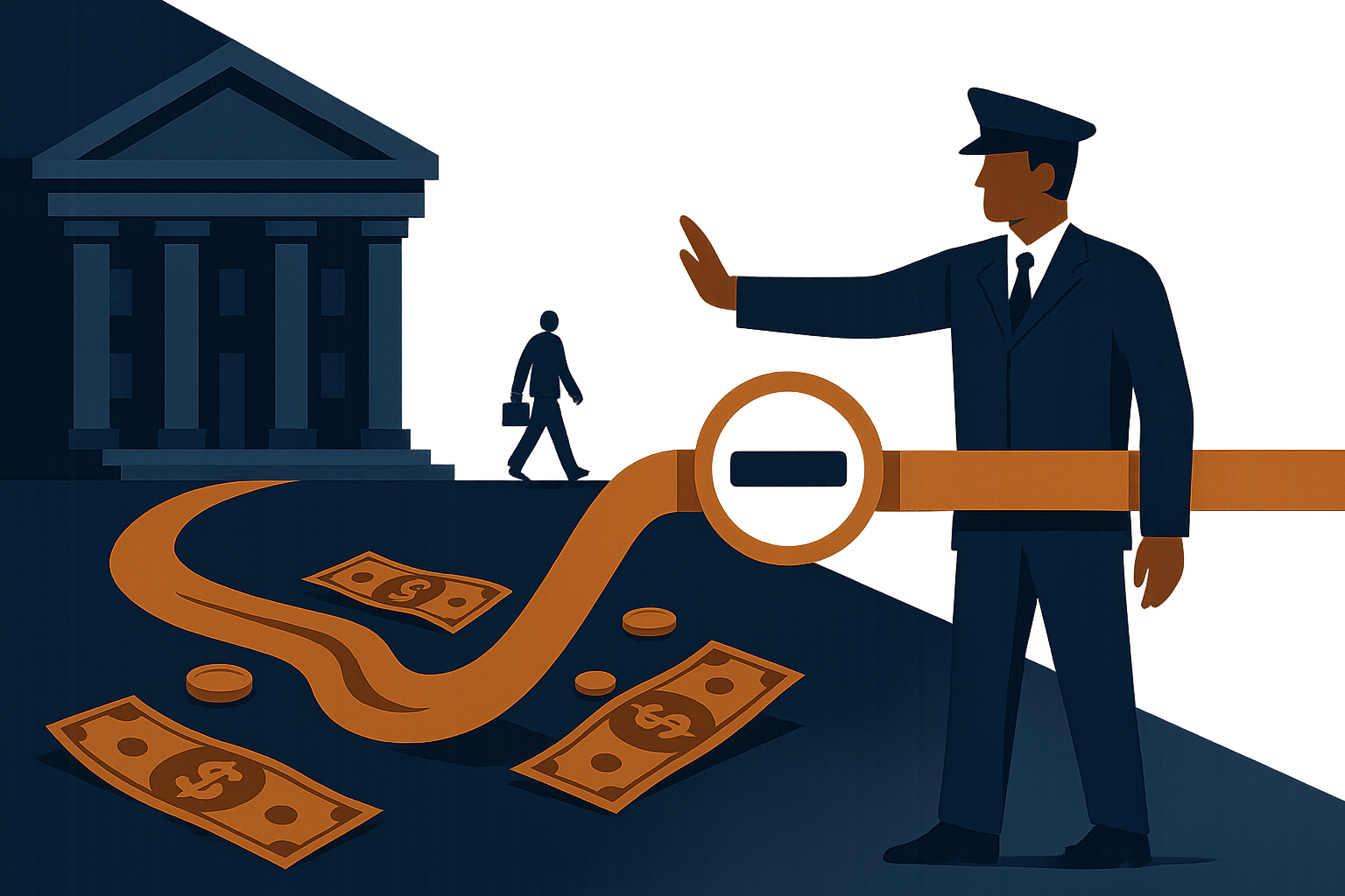 Editorial illustration for the article 'Federal Reserve and Agencies Issue Joint Statement on Community Banks' Engagement with Core Service Providers' about Board of Governors of the Federal Reserve System.