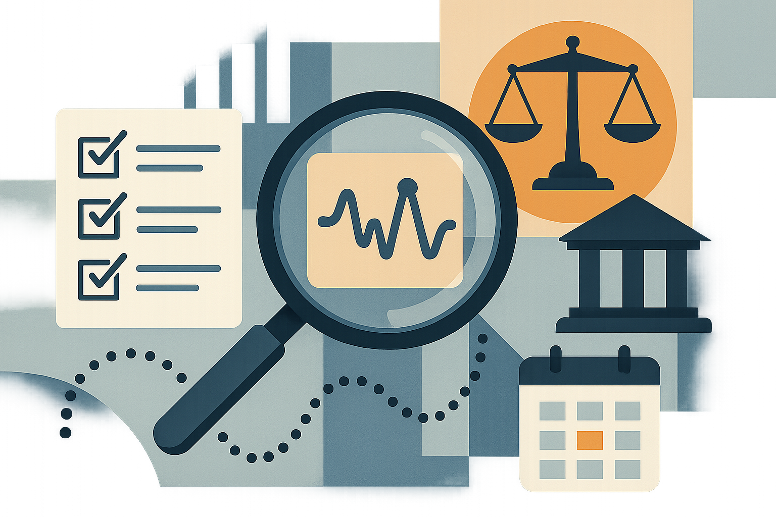 Editorial illustration for the article 'Understanding the DFPI Desist and Refrain Order Against Acom Capital Inc: Testing Considerations' about California Department of Financial Protection and Innovation.